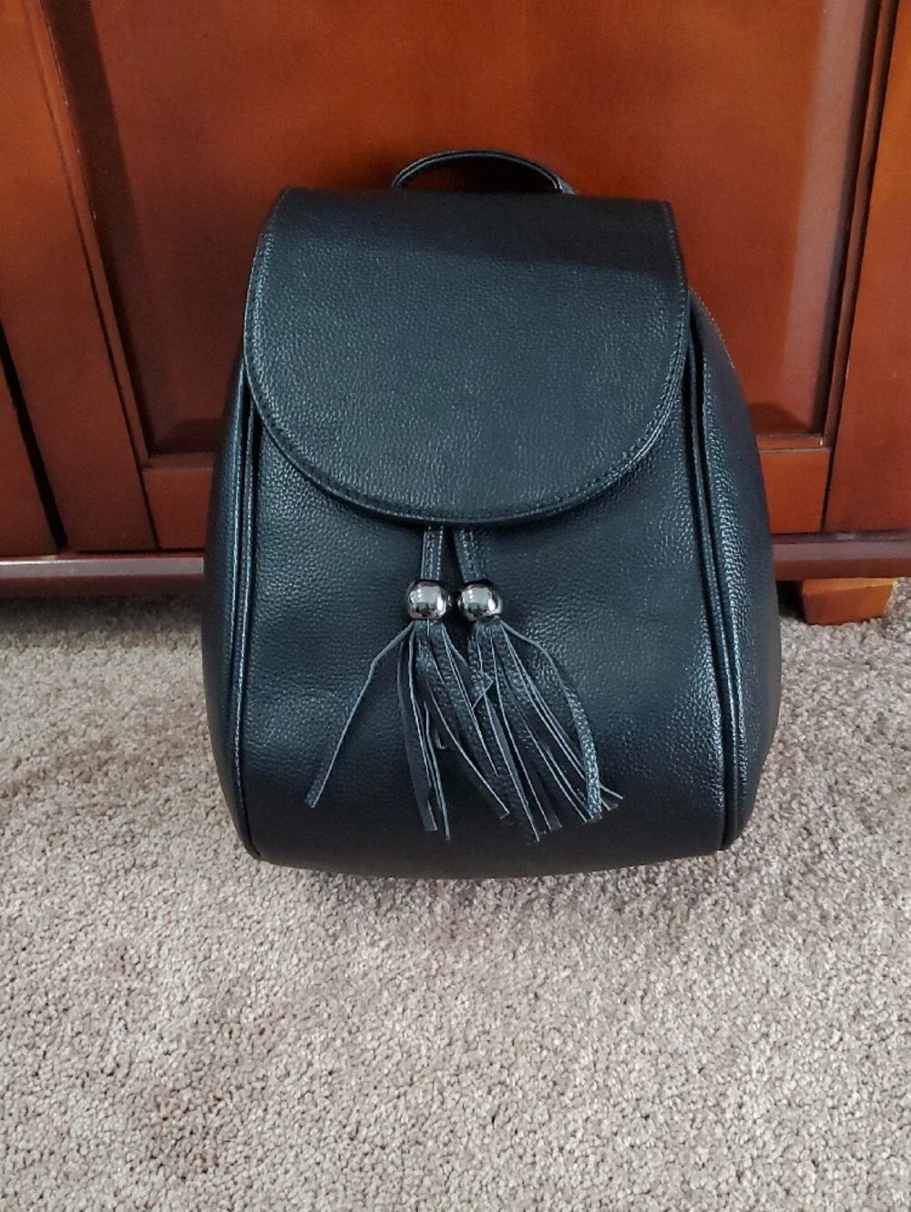 BRAND NEW!! LOTUS - Black Women’s Backpack Purse with Tassel Accent